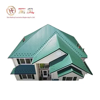 Telhado de metal plano com costura permanente